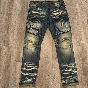 Heritage America 1776  Jeans Mens 34x33 Slim Straight Denim